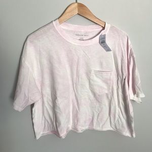NWT American Eagle pink tie dye crop t-shirt
